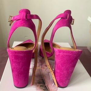 Jessica Simpson Fuschia Pink Suede Heels NIB